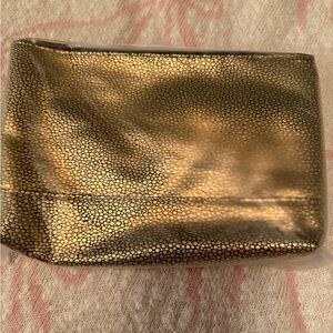 Tarte Gold Textured Makeup Bag - NEW